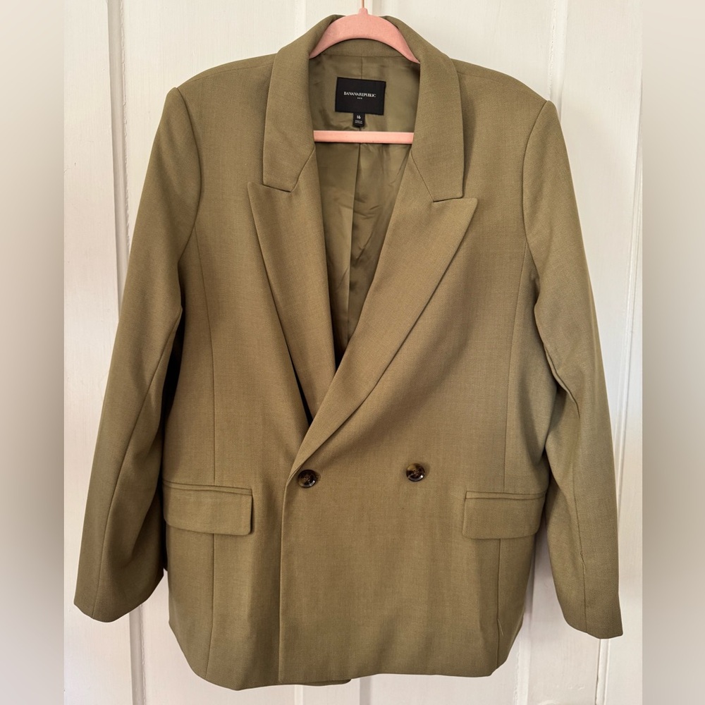 Banana Republic Factory Olive Boyfriend Blazer